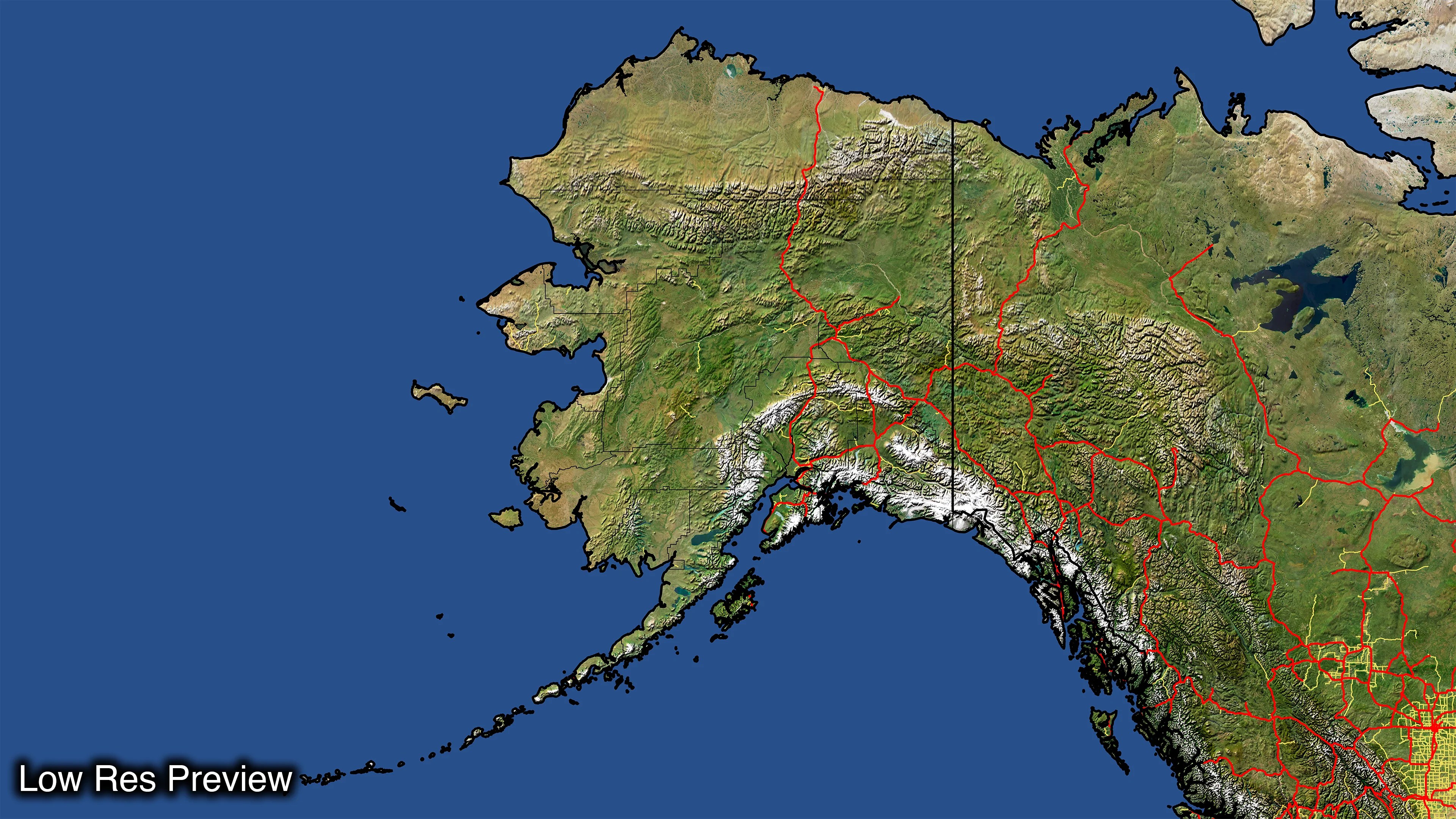 16k Digital Alaska Map Trilogy Maps Map Of Alaska 