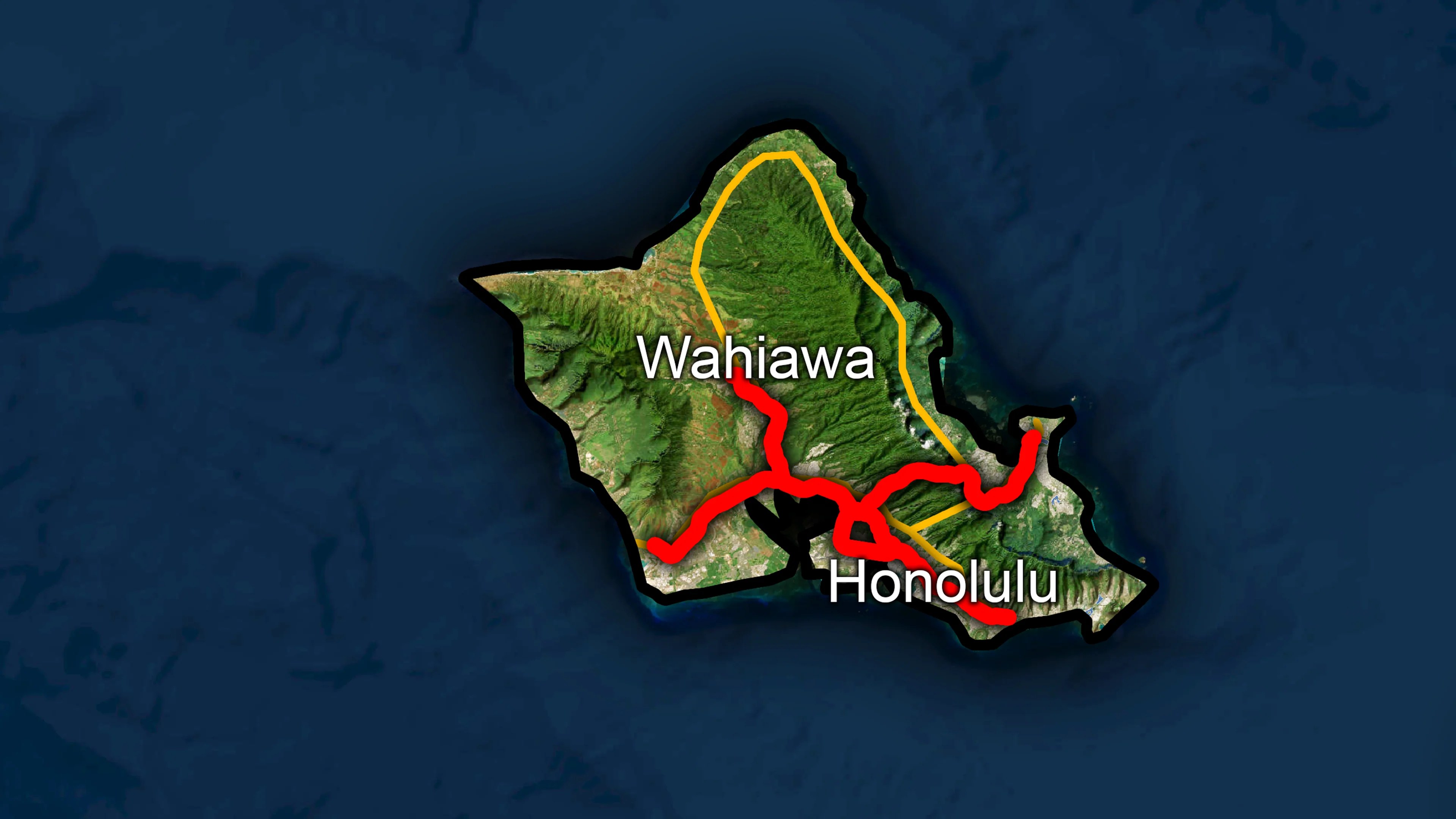 16k Digital Hawaii Map Trilogy Maps Map Of O Ahu 