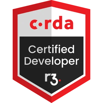 R3 Corda Certified Developer certification badge earned by Michael Theriault of Trimark Security