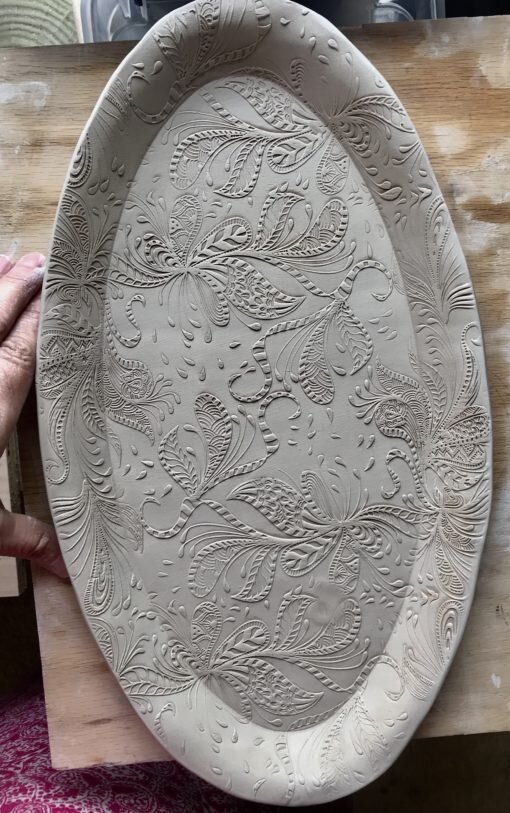 Whirleygigs Textured Rolling Pin Sharon Hoppe Designs Trinity Ceramic