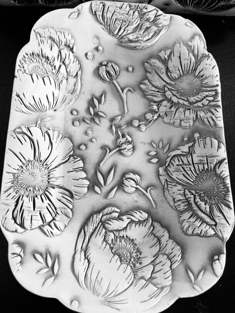 Anemone Blooms Textured Rolling Pin Sharon Hoppe Designs Trinity