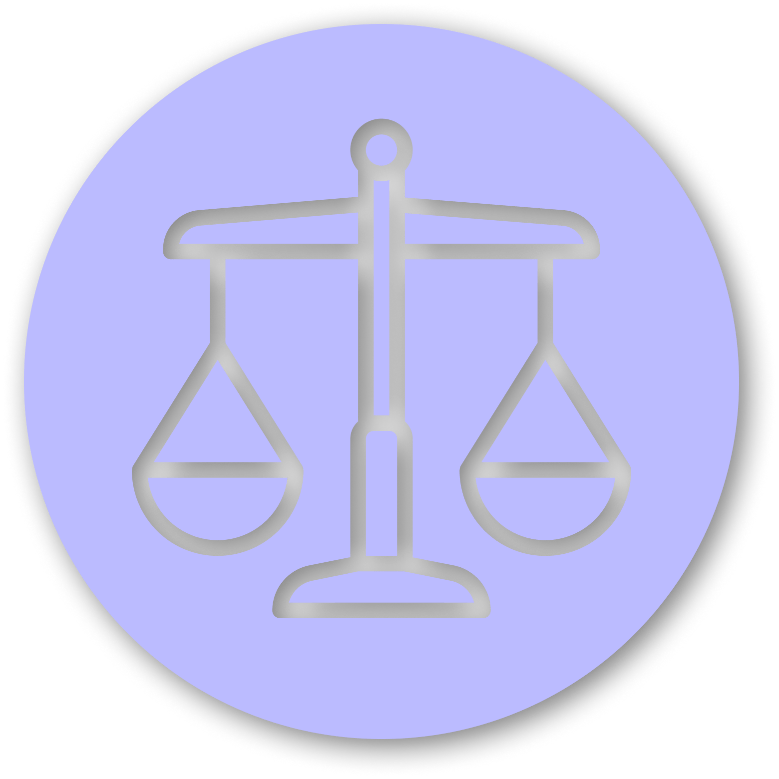 Icône de balance violet