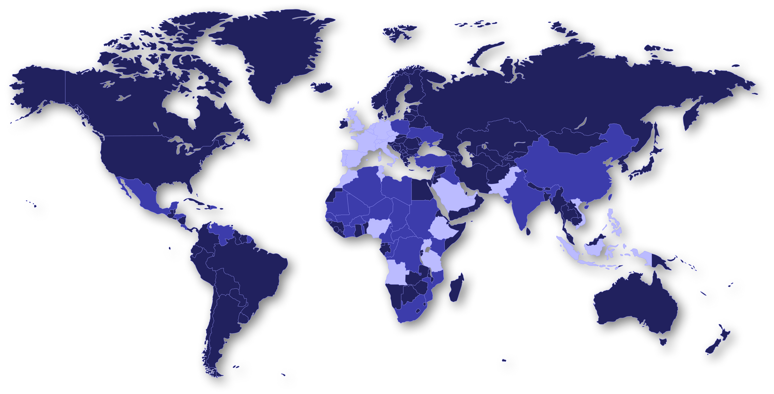 world map pays d'intervention