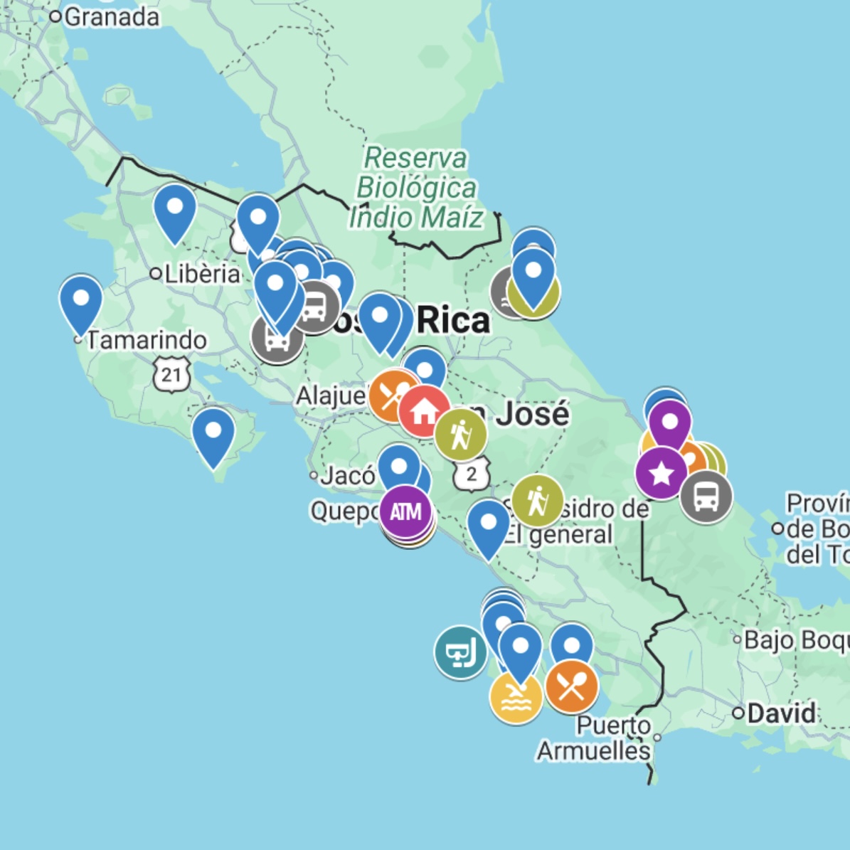 Costa Rica Map