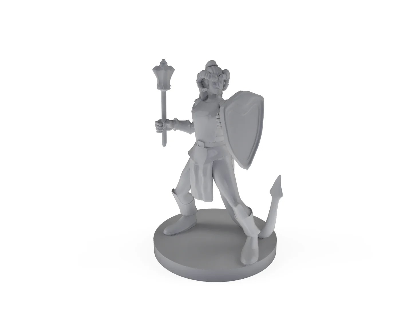 Tiefling Female Cleric 3d Printed Tabletop Gaming Miniature Triple