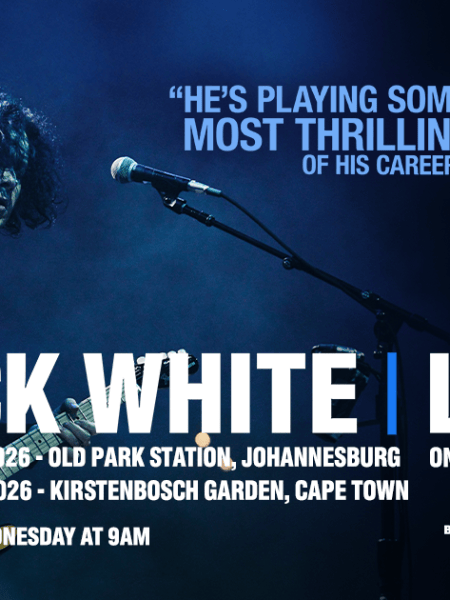 THE WHITE STRIPES’ JACK WHITE SOUTH AFRICAN SOLO TOUR IN DECEMBER 2 SHOWS ONLY