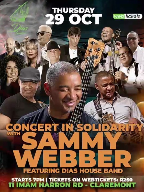 Cape Town musicians unite to stand with jazz legend Sammy Webber on 29th October