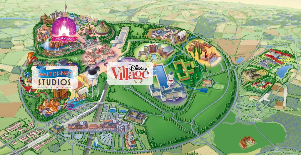 Disneyland Paris Hotel Maps Printable Map Of Disneyland Paris Park Disneyland Paris Map General View 01.webp