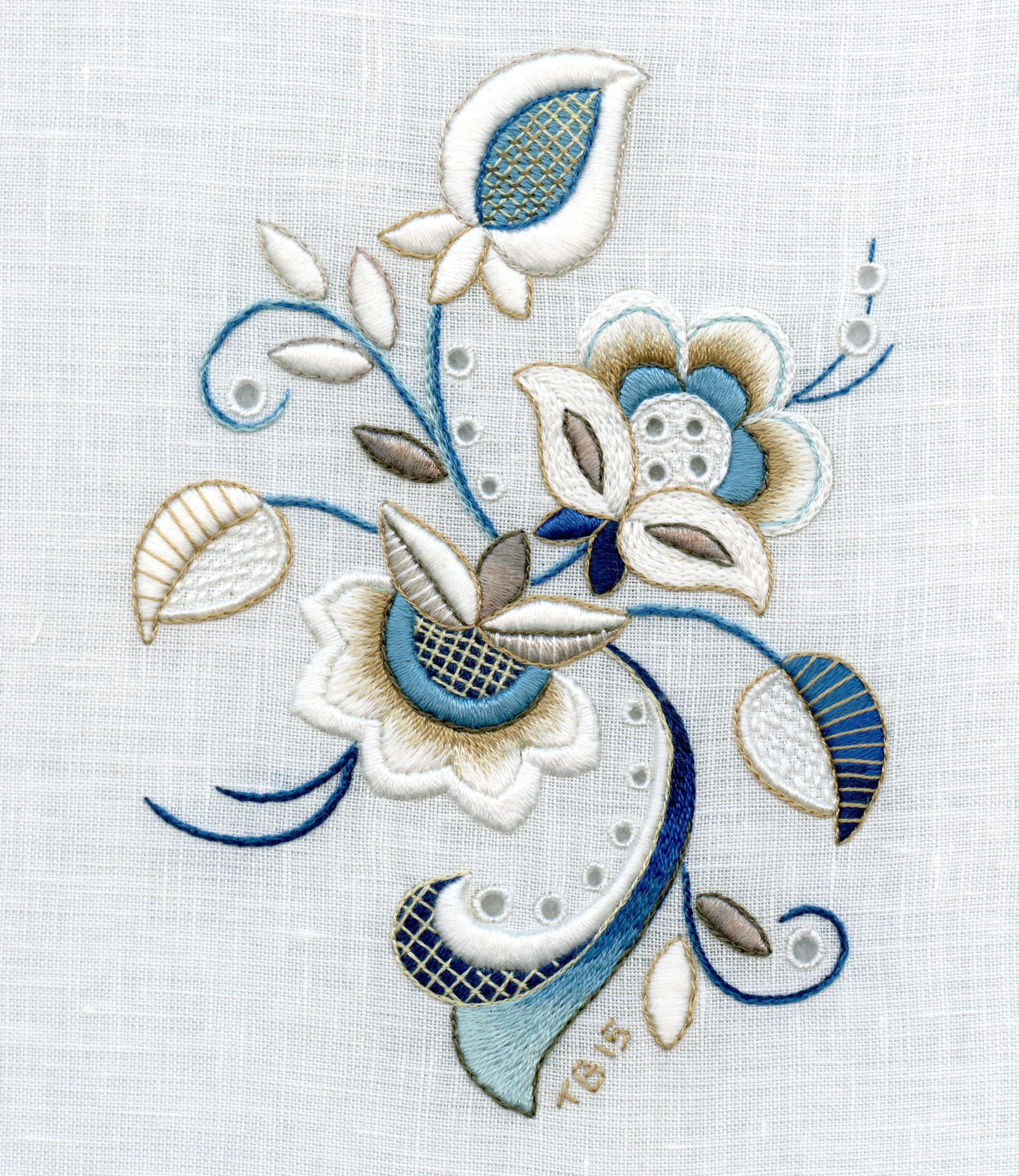 Whitework With Colour Book Trish Burr Embroidery