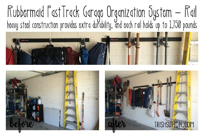 $100 Rubbermaid FastTrack Garage Clean-Up; TrishSutton.com