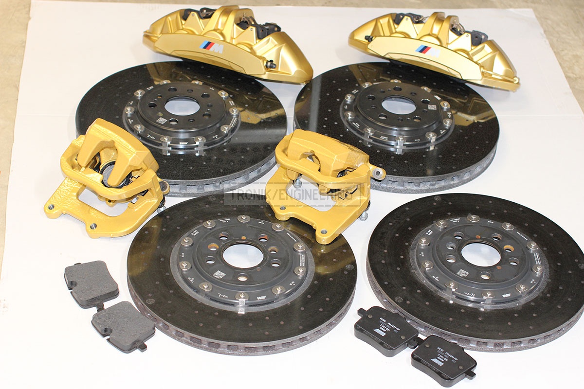 Install carbon-ceramic brakes bmw m5 f90 on front and rear