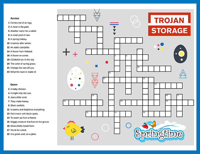Trojan springtime crossword puzzle – life. less cluttered.