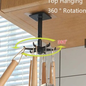 360 Degree Rotating Wall Hook Rack Set of 2