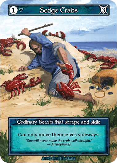 Sedge Crabs  (foil α) Ord.