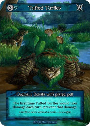 Tufted Turtles (foil β) Ord.
