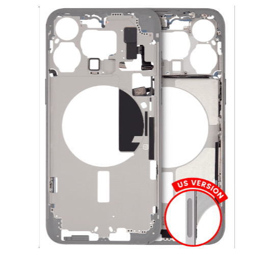 Mid-Frame Housing With Power And Volume Button Compatible For iPhone 15 Pro Max
