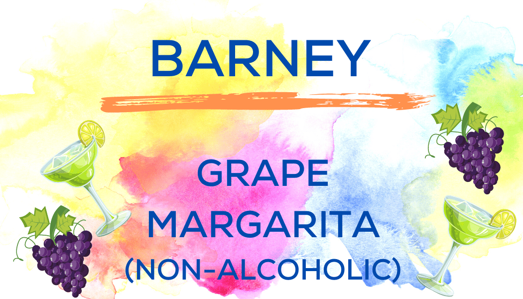 Shaved Ice Flavors-Tropical Sno Peoria- BARNEY- juicy grape, non-alcoholic margarita