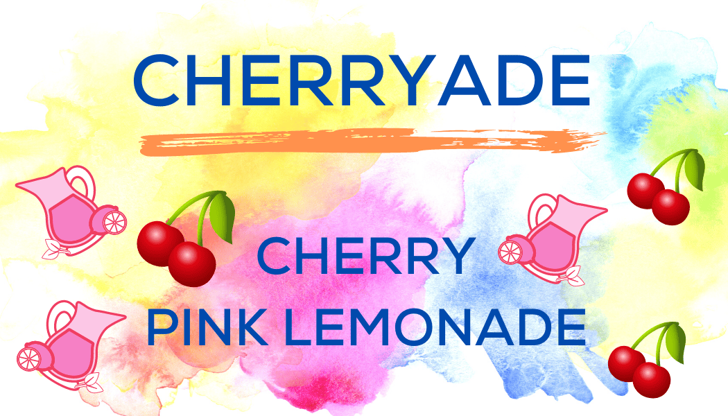 Shaved Ice Flavors-Tropical Sno Peoria- CHERRYADE- juicy orange, cheerful cherry, bright pink lemonade