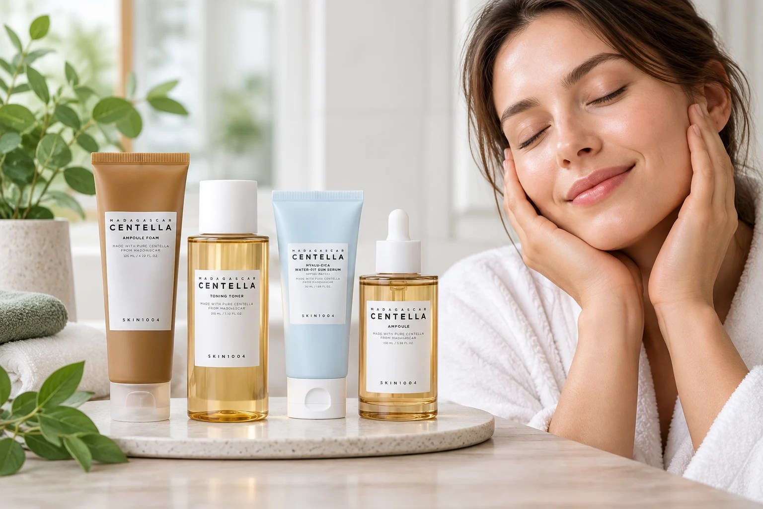 Gentle products for a sensitive skin routine