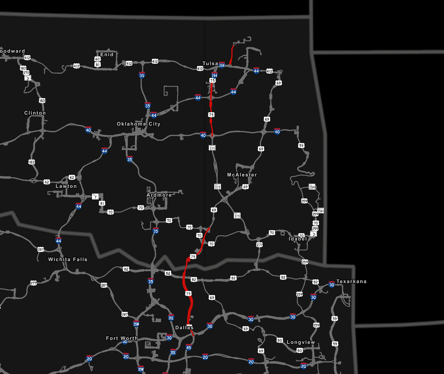 US 75 The Truck Simulator Wiki US 75 Map 