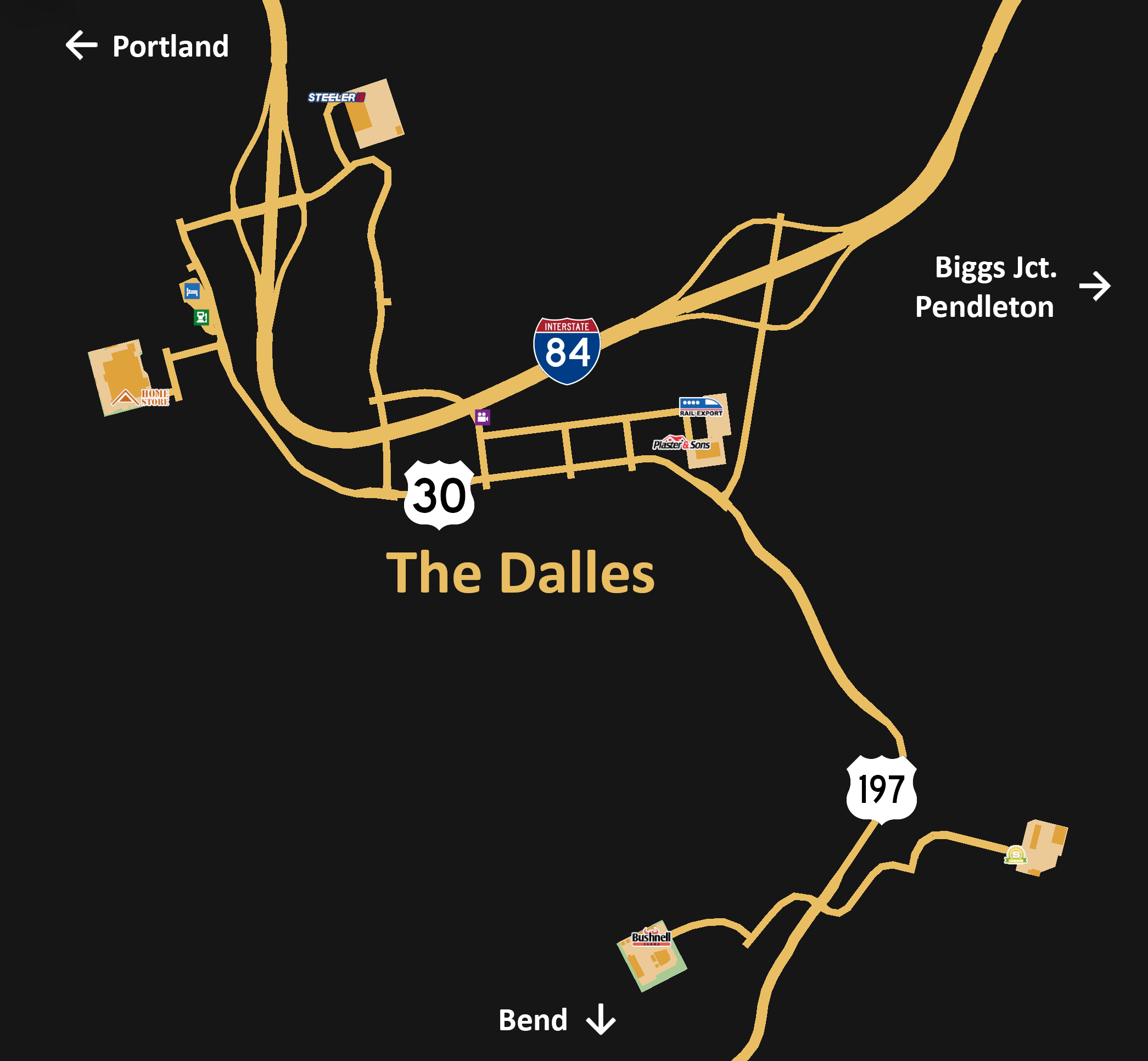 Gorge Wine Library The Dalles At Columbia Gorge Dalles Dallesport The The Dalles Map 