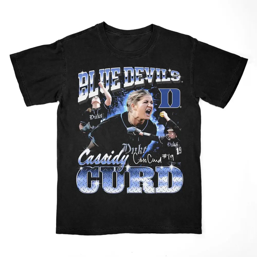 Duke Blue Devils t-shirt featuring lacrosse player Cassidy Curd