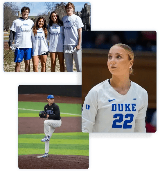 Duke athletes from multiple sports teams group photo