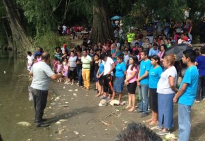 There were many Christians who witnessed the baptisms.