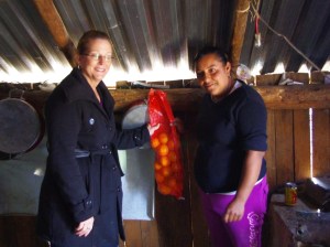 We gave our hosts a "blessing bag" that included fresh oranges.