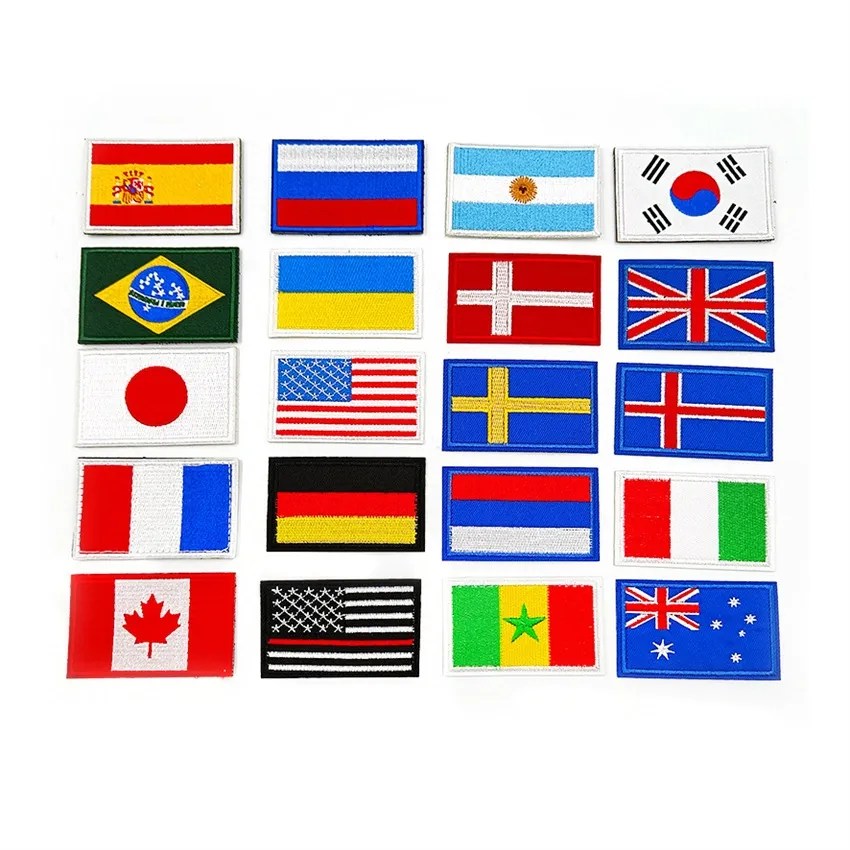 Clothing Accessories Flag Badge Embroidered Crown Badges