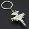 Simulation Fighter Jet Key Chain Mini Pulley Air Show Gift Alloy Metal Keychain