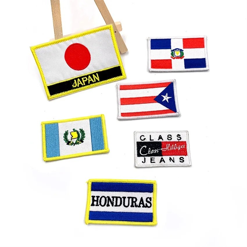 Clothing Accessories Flag Badge Embroidered Crown Badges