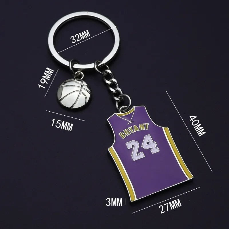 Jersey Key Chain Souvenir Charm Fans Gift Alloy Metal Keychain
