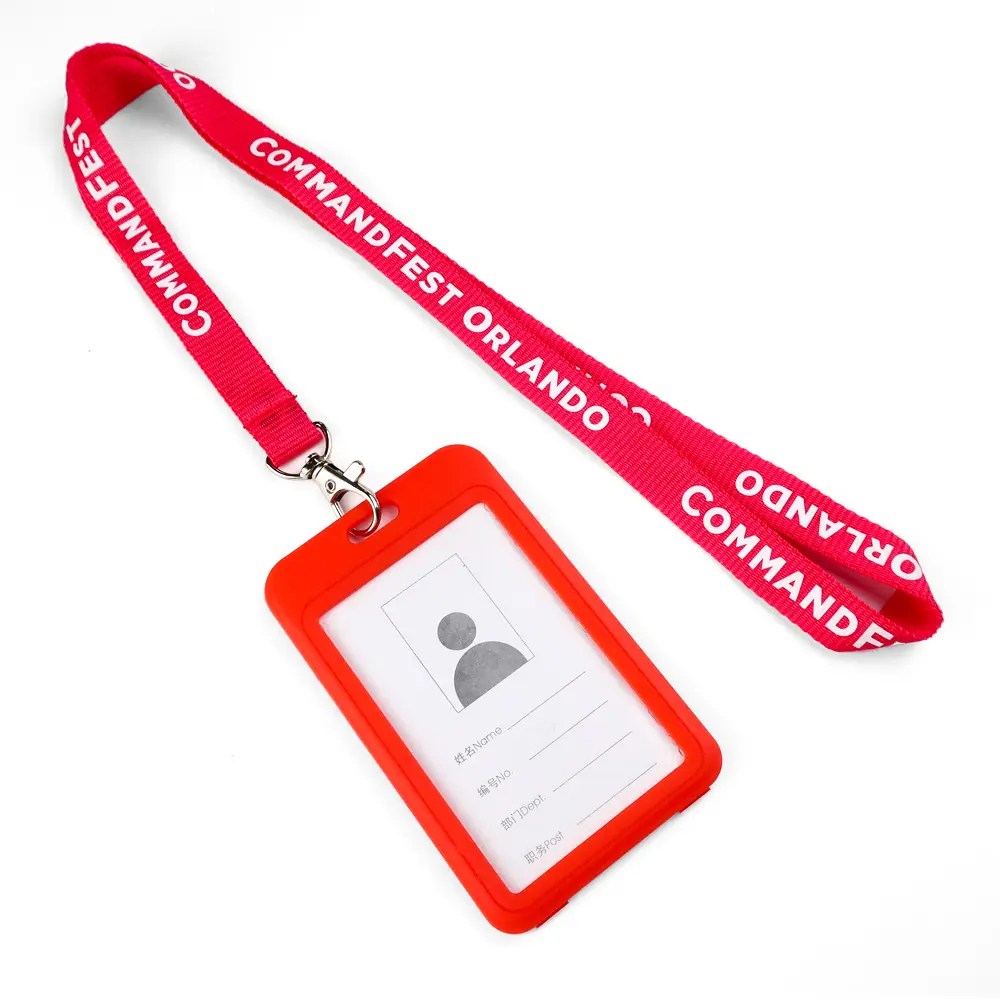 Custom Sublimation Blank id Card Holder Rope Lanyards for Keys ID Badge Holder