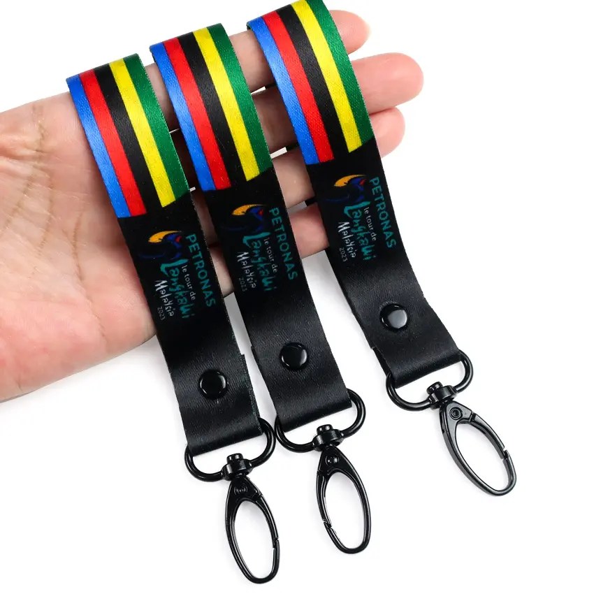 luxury designer woven key chain wrist strap lanyards personalizados stitch sports wristlet keychain