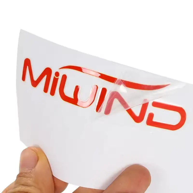 Custom printing 3d logo uv transfer sticker