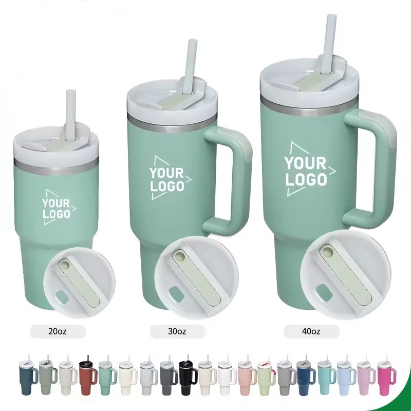 Stainless steel 40oz tumbler with handle