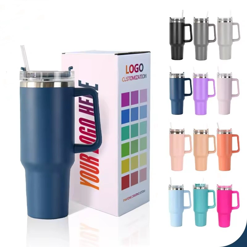 Stainless steel 40oz tumbler with handle