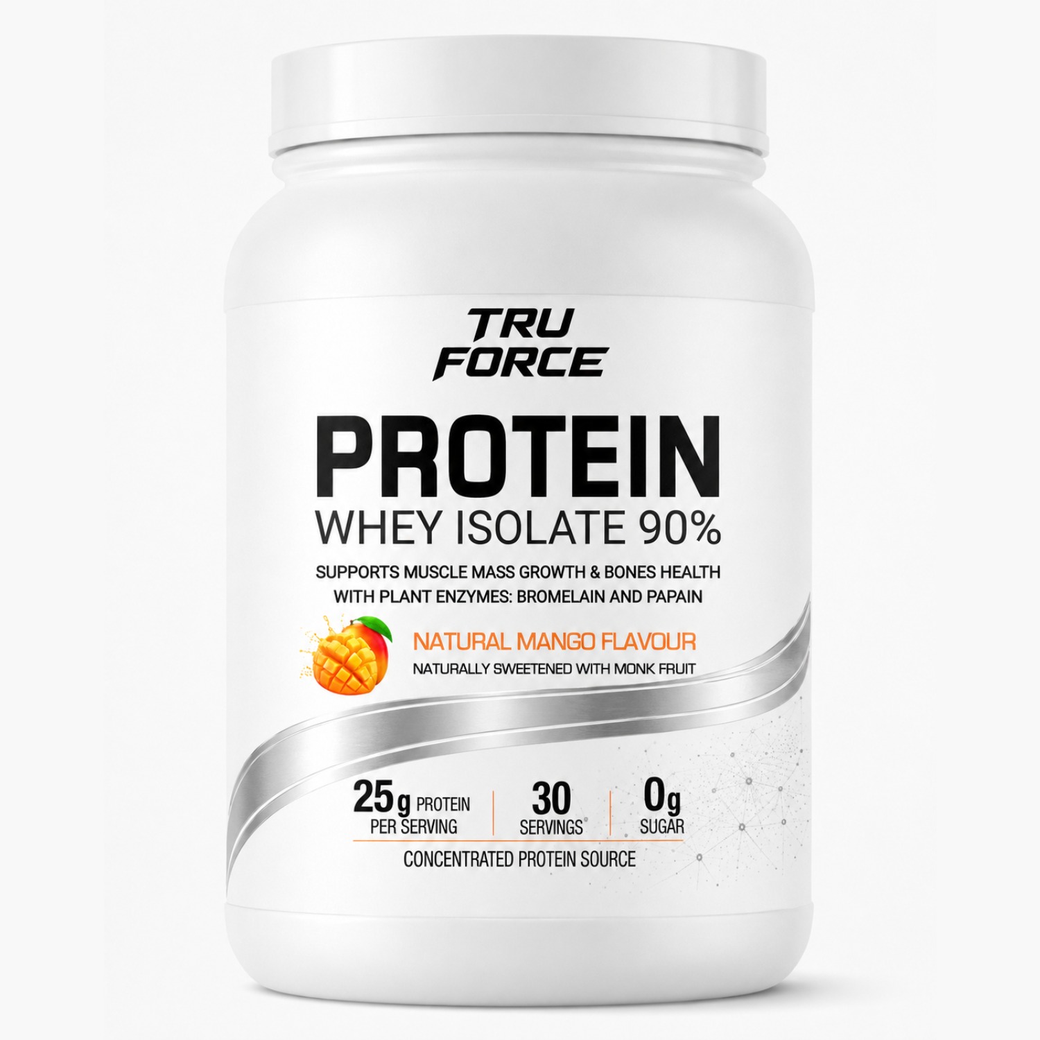 Whey Protein Isolate 90% aromă Mango