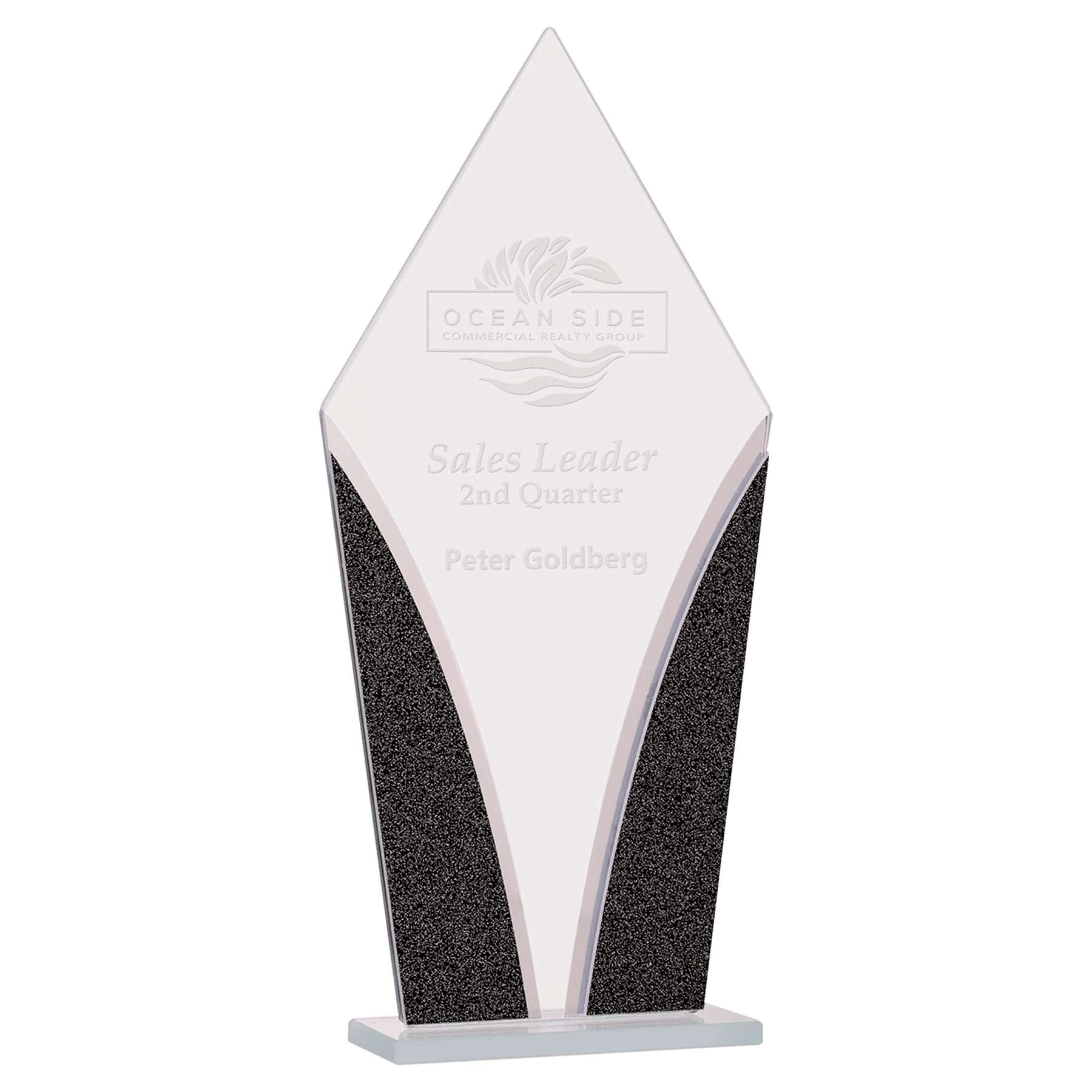 9 1/4" Diamond Designer Glass Award