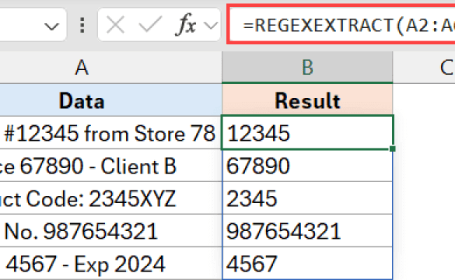 REGEX Functions In Excel (10 Examples)