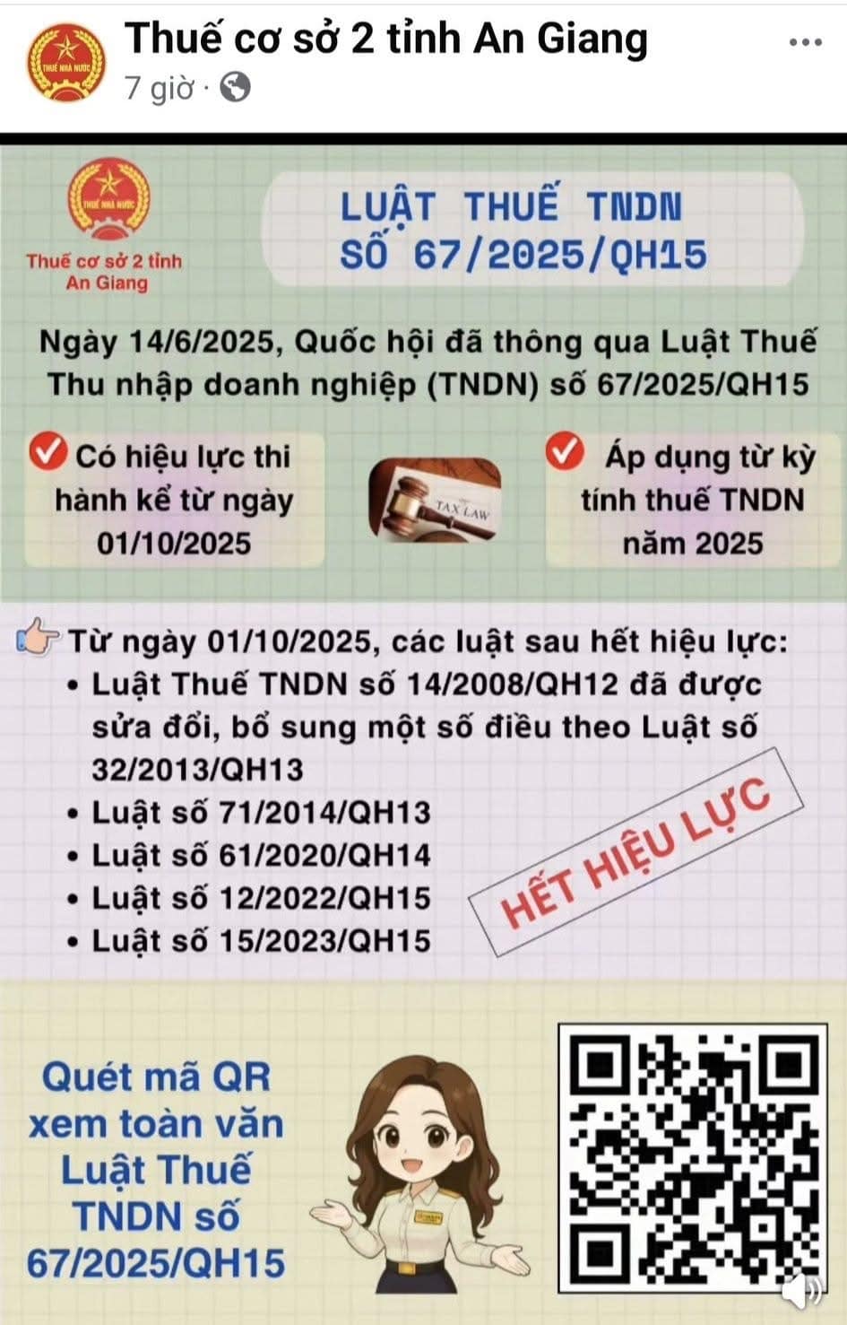 Phân Tích Luật Thuế Thu Nhập Doanh Nghiệp Số 67/2025/QH15 Tại An Giang