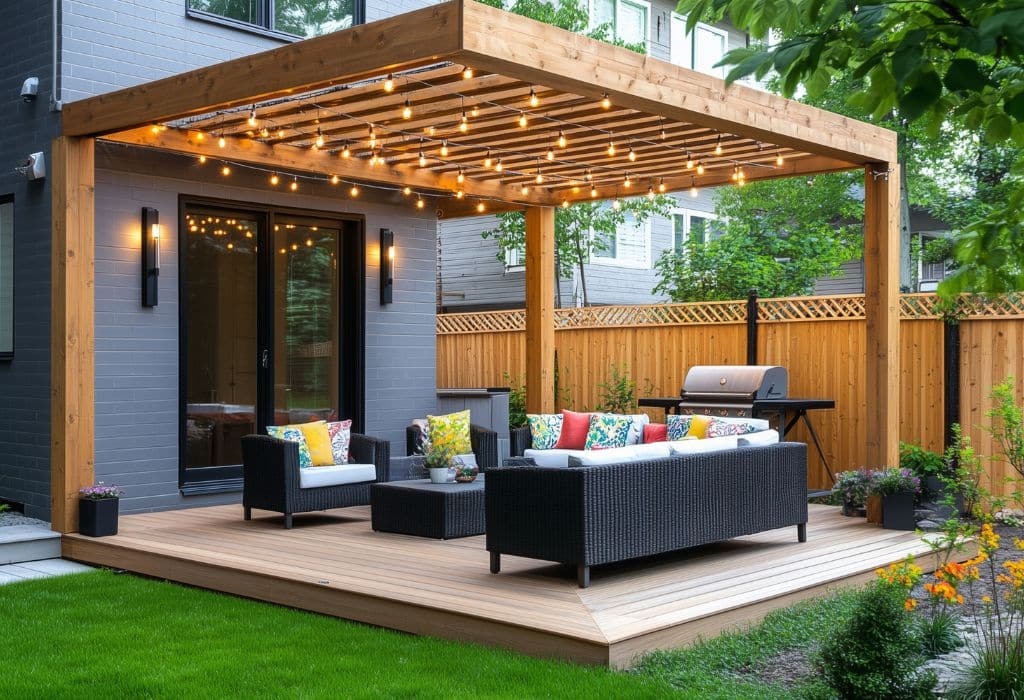 exterior colors and hardscaping for outdoor living