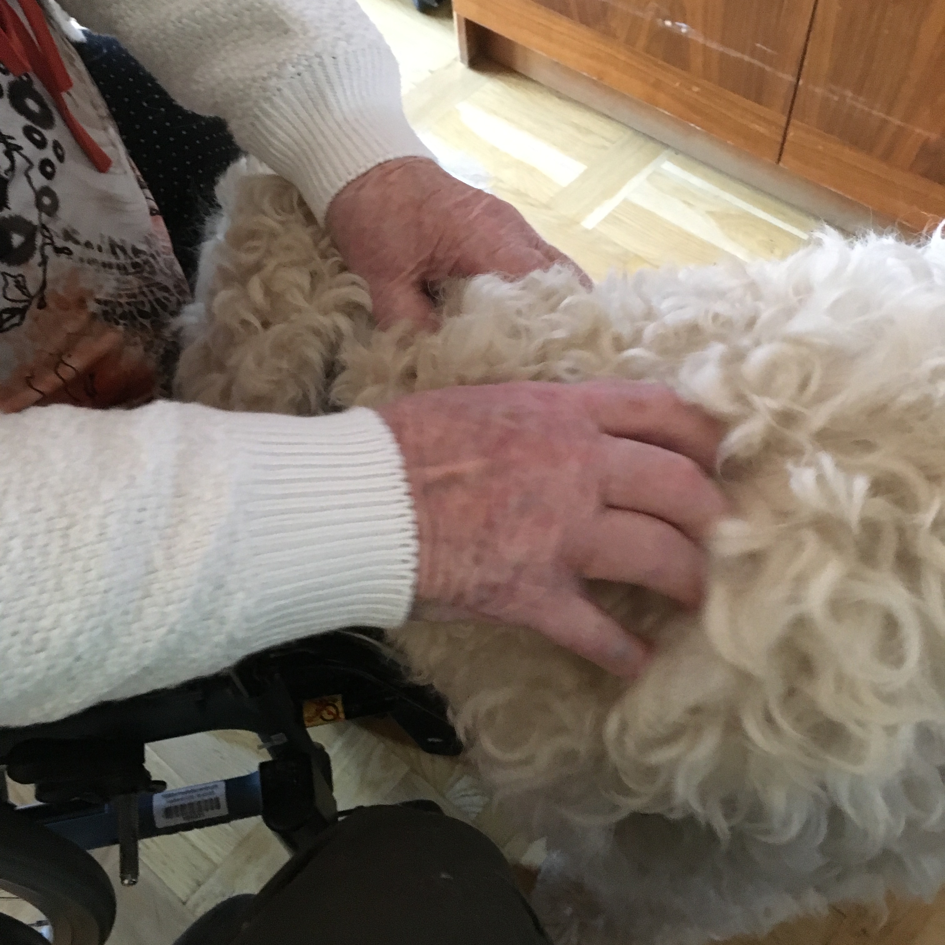 Skön massage på ryggen.