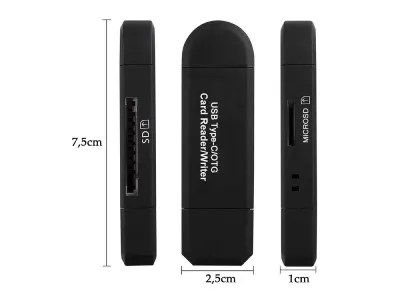 Αναγνώστης καρτών SD Micro SD TF USB USB-C Micro USB 3in - Image 3