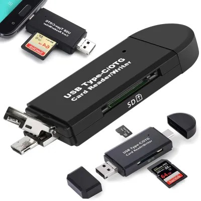 Αναγνώστης καρτών SD Micro SD TF USB USB-C Micro USB 3in