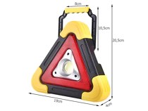 Προειδοποιητικό τρίγωνο με φακό LED, λαμπτήρα και power bank. - Image 6