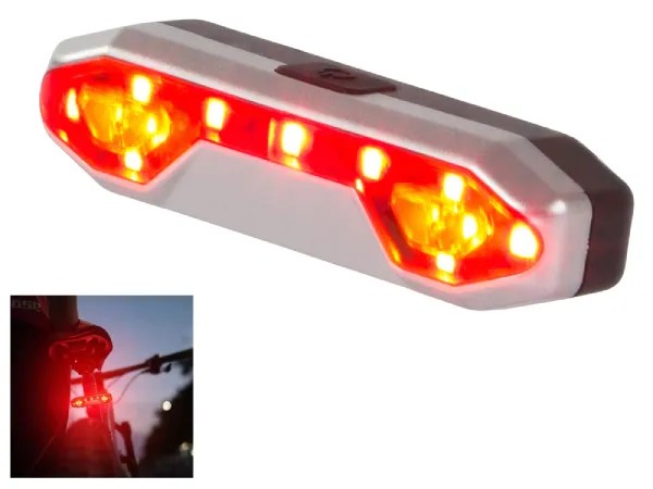 Ισχυρό πίσω LED φως ποδηλάτου με φόρτιση USB - Image 3
