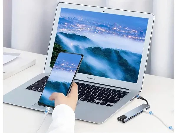 Προσαρμογέας hub 8in1 προσαρμογέας 2x usb-c - Image 3