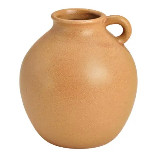 Βάζο καφέ κεραμικό 16cm